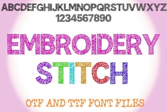 Craft Projects with Creative Embroidery Stitch Fonts